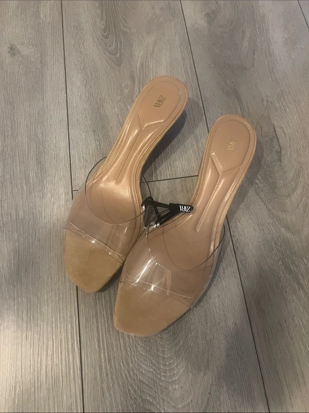 Zara Clear Wedged Sandal Slippers
